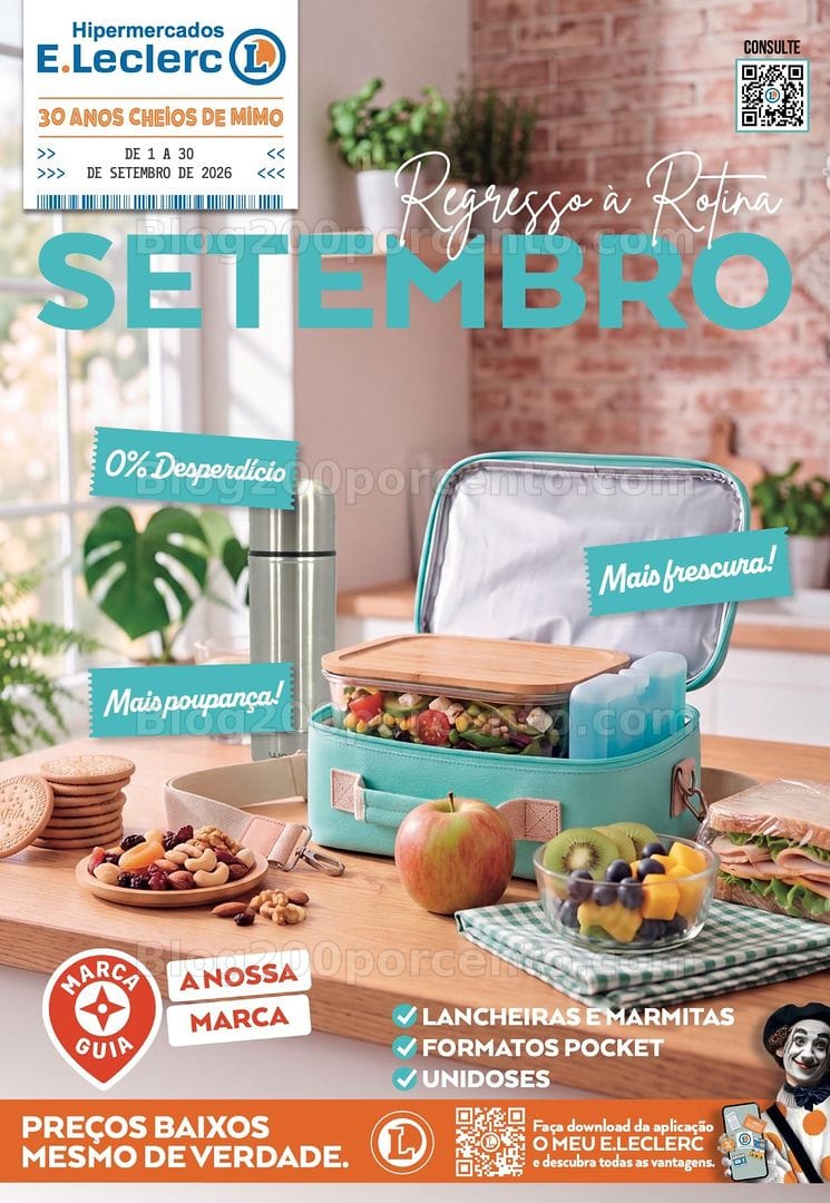 Antevisão Folheto E-LECLERC Marcas Próprias Promoções de 1 a 30 setembro - Regresso à Rotina